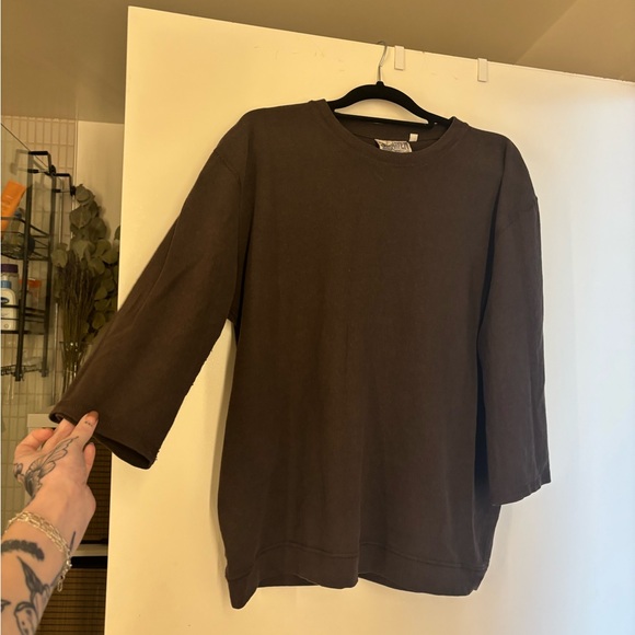 Jungmaven Tops - Jungmaven Brown Women's Long Sleeve Crew Top